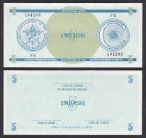 Kuba - Cuba 5 Peso Foreign Exchange Certificates 1985 Pick FX13 UNC (1)  (28795 - Otros – América