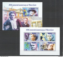 Ml700 2014 Maldives Famous People 80Th Anniversary Marie Curie Kb+Bl Mnh - Altri & Non Classificati