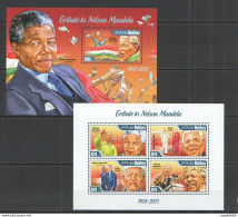 Ml438 2014 Maldives Famous People Tribute To Nelson Mandela Kb+Bl Mnh - Other & Unclassified