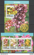 Ca097 2016 Central Africa Nature Flowers Orchids Les Orchidees Kb+Bl Mnh - Orchidee