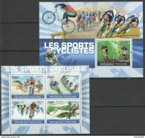 Tg1296 2010 Togo Sport Cycling Les Sports Cyclistes 1Kb+1Bl Mnh - Wielrennen