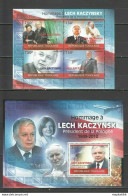 Tg1241 2010 Togo Famous People Leaders President Poland Lech Kaczynski Bl+Kb Mnh - Altri & Non Classificati