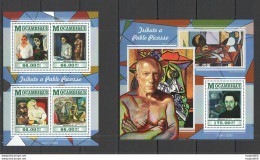 St2270 2015 Mozambique Art Great Painters Pablo Picasso Kb+Bl Mnh - Other & Unclassified