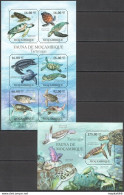 Bc1084 2011 Mozambique Fauna Reptiles Turtles Marine Life Bl+Kb Mnh - Andere & Zonder Classificatie