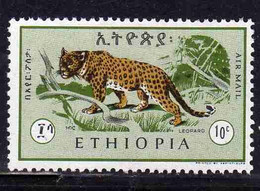 ETHIOPIA ETIOPIA ETHIOPIE 1966 AIR MAIL AIRMAIL POSTA AEREA ANIMALS FAUNA LEOPARD 10c MNH - Etiopia