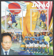 B1084 2010 Guinea-Bissau Football Japan World Cup Endo Honda  Bl Mnh - Andere & Zonder Classificatie