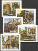 B1359 2010 Guinea-Bissau Dinosaurs Prehistoric Animals 5 Lux Bl Mnh - Préhistoriques