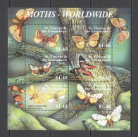 B1245 St. Vincent Butterflies Moths Worldwide Flora & Fauna Kb Mnh - Vlinders