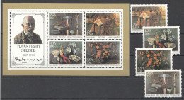 B1101 South Africa Rsa Art Paintings Frans David Oerder 1Set+1Kb Mnh - Sonstige & Ohne Zuordnung