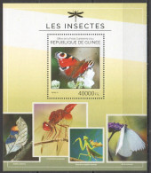 B1137 2014 Guinea Fauna Butterflies Insects 1Bl Mnh Stamps - Vlinders