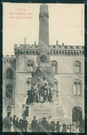 Pavia Città Monumento Alla Famiglia Cairoli Fotocromo Caserma Cartolina RB9787 - Pavia