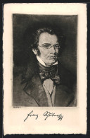 Künstler-AK Komponist Franz Schubert, Portrait Im Jungen Alter  - Artistes