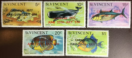 St Vincent 1977 Fish Carnival Overprint MNH - Fishes