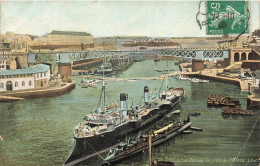 FRANCE - Brest - Vue Sur Le Pont National - Vue Prise Du Château - L V Et C - Bateaux - Carte Postale Ancienne - Brest