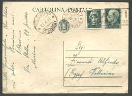 Italia Regno 1941 Cartolina Postale  Imperiale 15+15 Cent. - Entiers Postaux