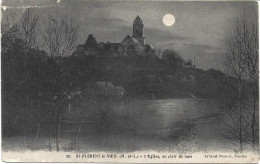 49 - SAINT-FLORENT-LE-VIEL - L'EGLISE AU CLAIR DE LUNE - Andere & Zonder Classificatie