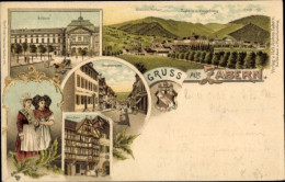 Lithographie Saverne Zabern Elsass Bas Rhin, Altes Haus, Schloss, Hauptstraße - Sonstige & Ohne Zuordnung