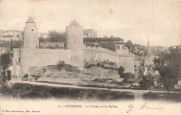 FRANCE - Fougères - Vue Sur Le Château Et Les Eglises - Vue Générale - Animé - Carte Postale Ancienne - Fougeres