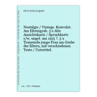 Nostalgie / Vintage. Konvolut. Am Elterngrab. 5 X  Alte Ansichtskarte / Spruchkarte S/w, Ungel. Um 1915 ?. 5 X - Ohne Zuordnung