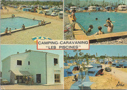 66. ARGELES SUR MER. CAMPING CARAVANING "LES PISCINES". 4 VUES. 1974. - Argeles Sur Mer