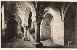 FRANCE - Mont Saint Michel (Manche) - Abbaye - Crypte De L'Aquillon - Vue De L'intérieure - Carte Postale Ancienne - Le Mont Saint Michel