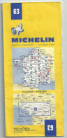 Carte Routière Michelin - 63 - Vannes Angers - édition De 1981 - Strassenkarten