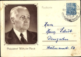Entier Postal CPA Wilhelm Pieck, Präsident Der DDR Von 194 Bis 1960 - Personaggi