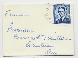 BELGIQUE 4FR SOLO MIGNONNETTE TROOZ 1955 TO FRANCE - 1953-1972 Bril