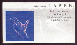 CARTE PUBLICITAIRE MATTHIEU LABBE A SAINT JUST EN CHEVALIER - Cartes De Visite