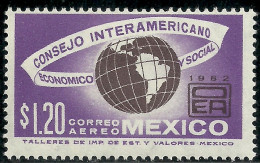 1962 MÉXICO CONSEJO INTERAMERICANO Sc. C263 MNH Inter-American Economic And Social Council Meeting, GLOBE - Mexique