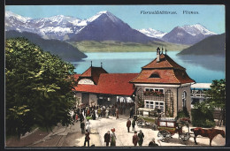 AK Vitznau Am Vierwaldstättersee, Dampfschiffstation  - Vitznau