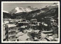 AK Arosa, Ortsansicht Aus Der Vogelschau Im Schnee  - Arosa