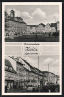 AK Zeitz, Friedensplatz, Leninstrasse  - Zeitz