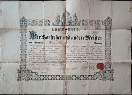 Baker Diploma 1860 Given By The Guild Of Bakers From Gyor, Hungary A2455N - Diploma's En Schoolrapporten