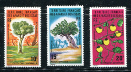 Afars ** N° 390 à 392 - Forêt  Primaire - Arbres - Unused Stamps