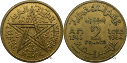 Maroc - Protectorat Français - Mohammed V - 2 Francs AH1364-1945 - TTB+/AU50 - Mon5997 - Marruecos