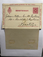 SUEDE SWEDEN ENTIER POSTAL 1896 KORTBREF NORRTELJE PHILATELIE TIMBRE - Postwaardestukken