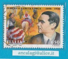 USATI ITALIA 1998 - Ref.0789 "FEDERICO GARCIA LORCA" 1 Val. - - 1991-00: Usados