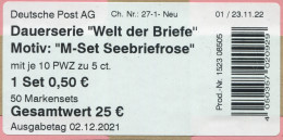 FB 113I Welt Der Briefe: Seebriefrose 5 Cent, Folienblatt-BANDEROLE 99x48 Mm - 2011-2020