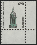 1860 SWK 690 Pf Ecke Ur ** Postfrisch - Unused Stamps