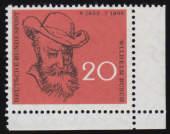 282 Wilhelm Busch 20 Pf ** Ecke U.r. - Unused Stamps