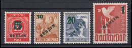 64-67 Grünaufdruck, Satz Postfrisch **, Alle Geprüft Schlegel BPP - Unused Stamps