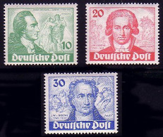 61-63 Goethe - Satz Postfrisch **, Alle Geprüft BPP - Unused Stamps