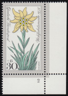 867 Blumen 30+15 Pf Edelweiß ** FN2 - Neufs