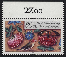 1260 Wohlfahrt Miniaturen 60+30 Pf  ** Oberrand - Ungebraucht