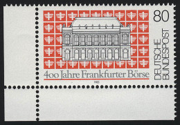 1257 Frankfurter Börse ** Ecke U.l. - Ungebraucht