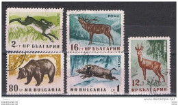 BULGARIA:  1958  FAUNA  SELVATICA  -  5  VAL. US. -  YV/TELL. 921//926 - Gebraucht