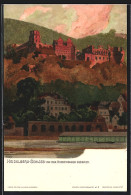 Künstler-AK Heinrich Kley: Heidelberg, Schloss Von Der Hirschgasse Aus Gesehen  - Kley