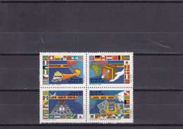 SA06 Brazil 1989 20th Anniv Post And Telegraph Department Mint Block - Unused Stamps