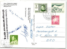 Grönland 48 U.a. Auf Postkarte Als Mischfrankatur Arktis Expedition #IS053 - Sonstige & Ohne Zuordnung